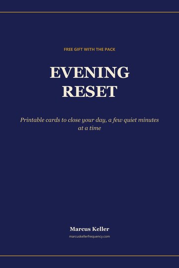 Evening Reset printable cards